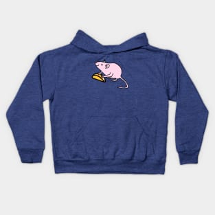 Pink Animals with Food Cute Rat got Taco Kids Hoodie